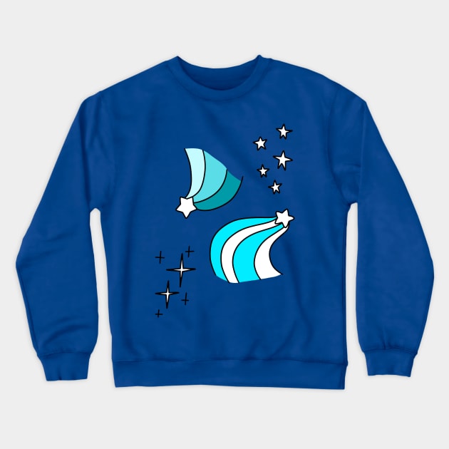 Sparkles and Shooting Star Crewneck Sweatshirt by saradaboru